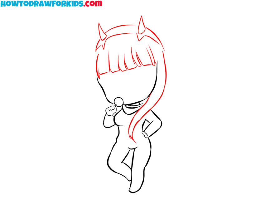zero two drawing simple