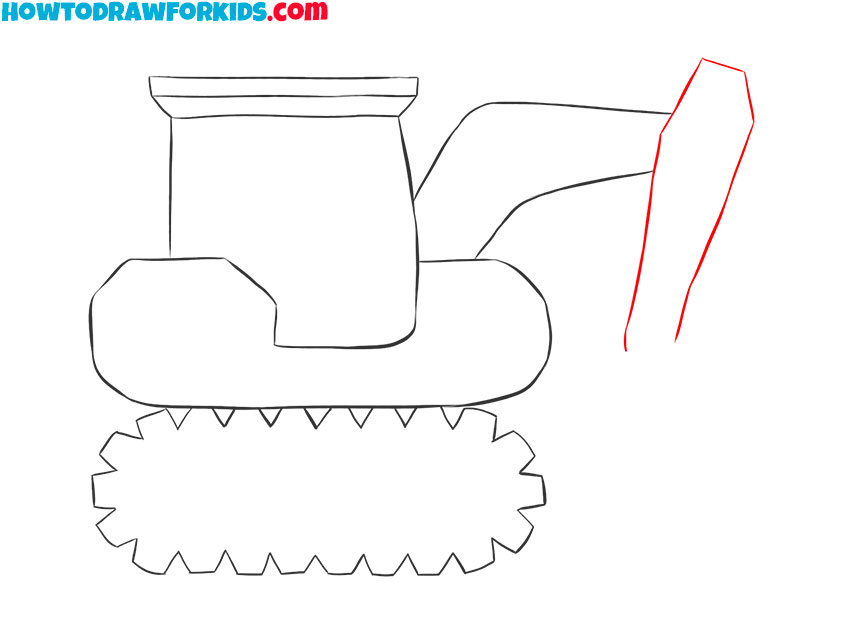 excavator drawing tutorial