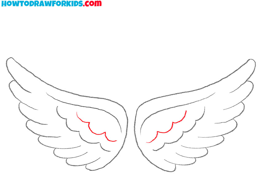 bird wings drawing cartoon