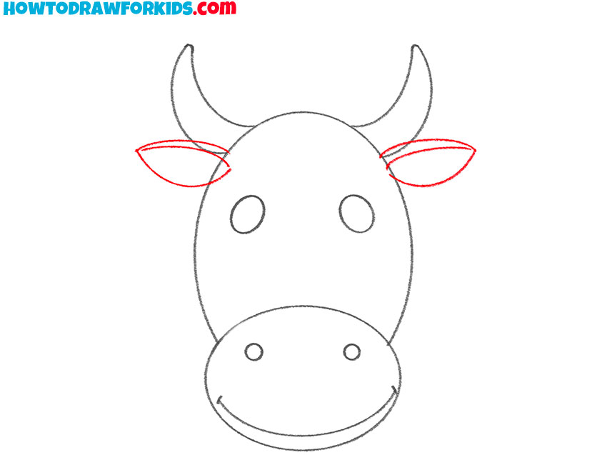 cow face drawing tutorial