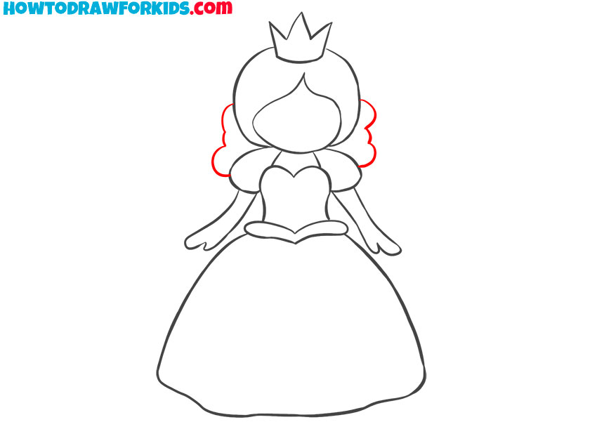 easy princess drawing step by step