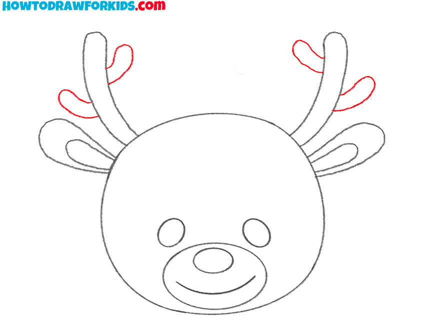 easy simple deer head drawing