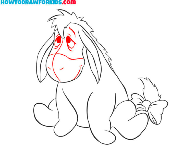 How to Draw Eeyore - Easy Drawing Tutorial For Kids