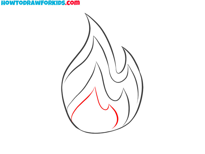 fire flames drawing tutorial for kids