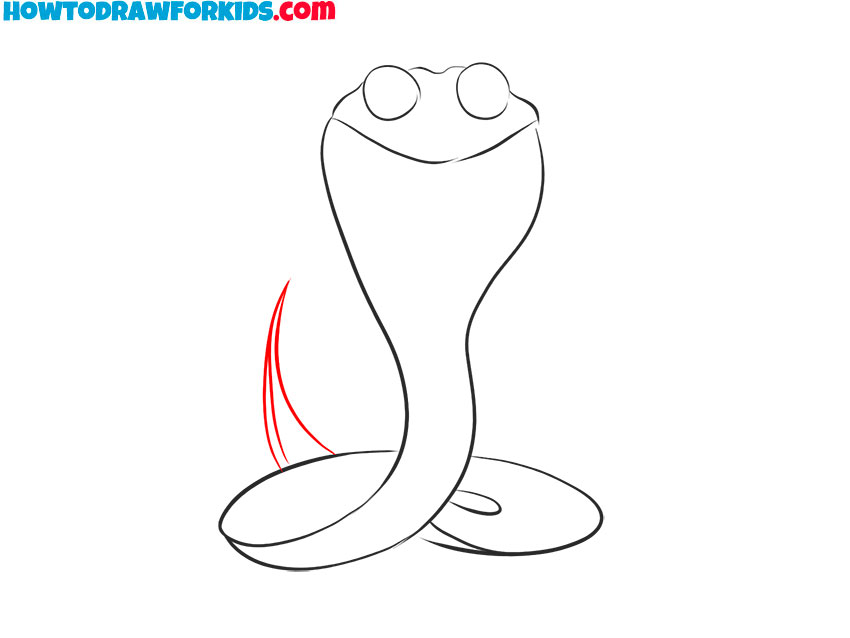 how to draw a cobra snake head