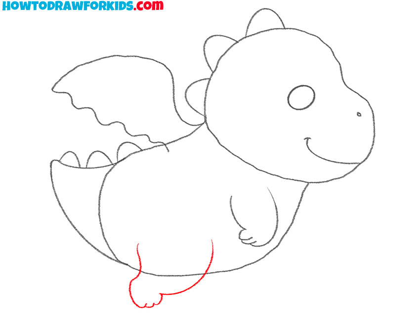 how to draw a cute baby dragon easy