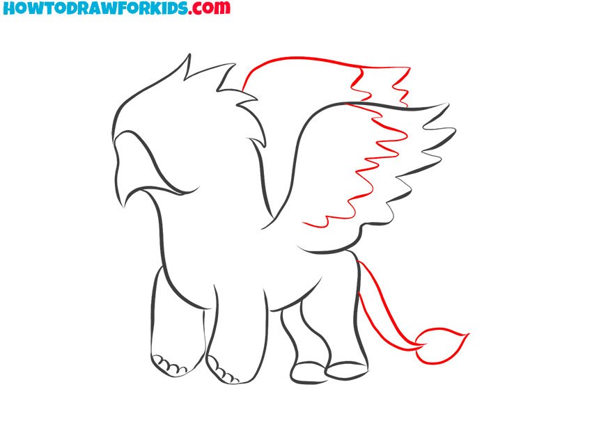 how to draw a griffin bird