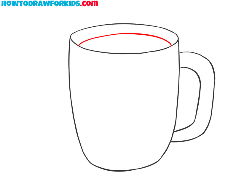 how to draw a simple coffee mug