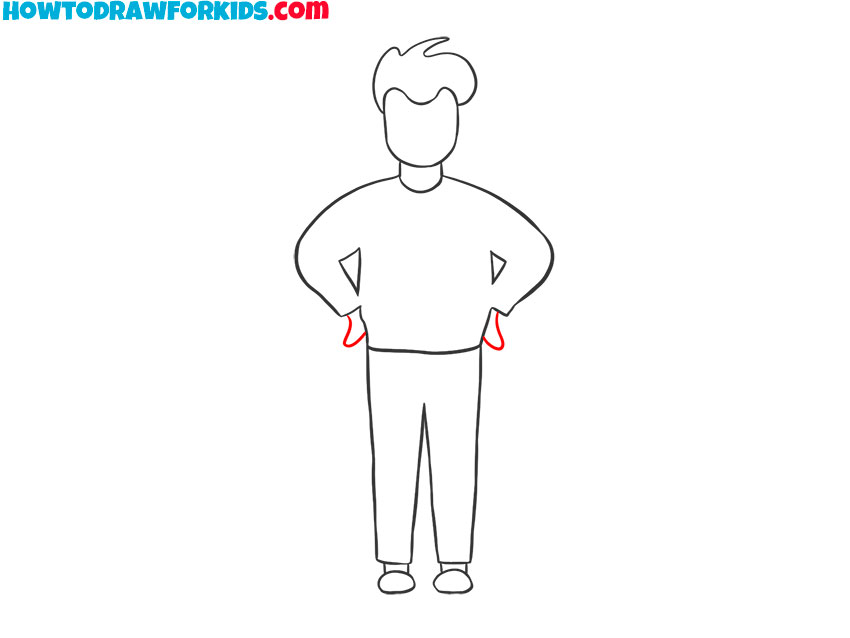 how to draw a simple person for kids
