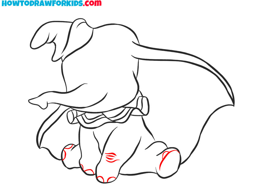 how to draw dumbo for kids