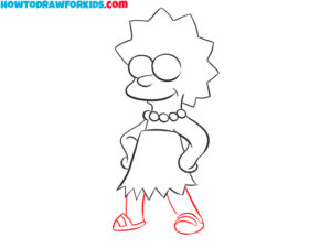 How to Draw Lisa Simpson - Easy Drawing Tutorial For Kids