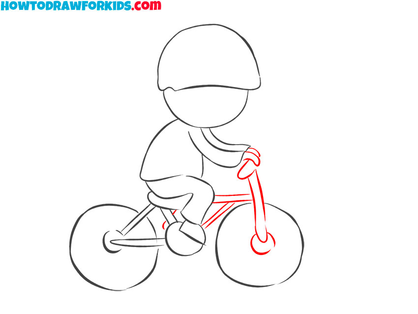 kid on a bike drawing lesson for kids