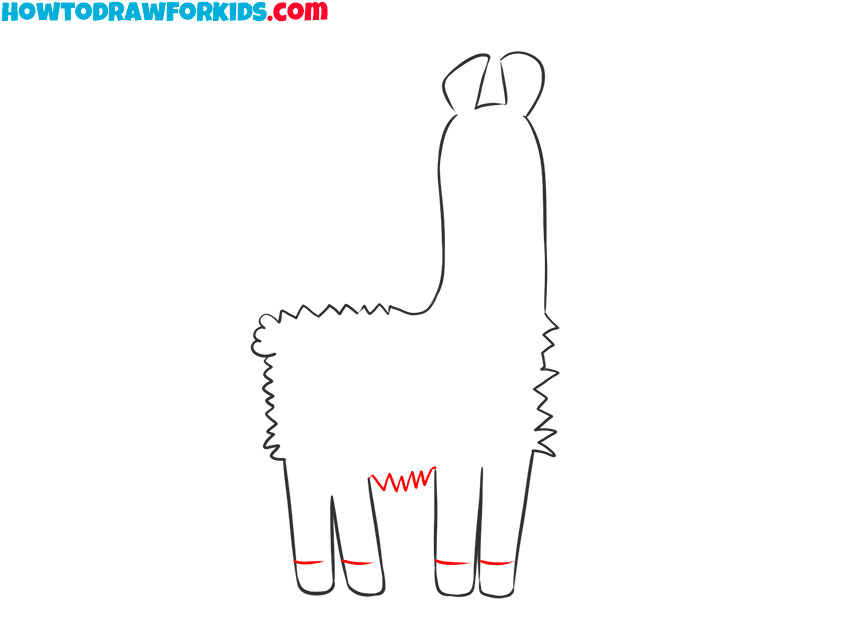 llama drawing cute