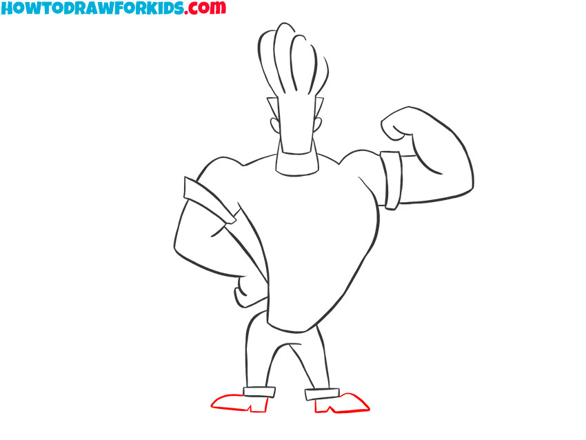 muscular person drawing