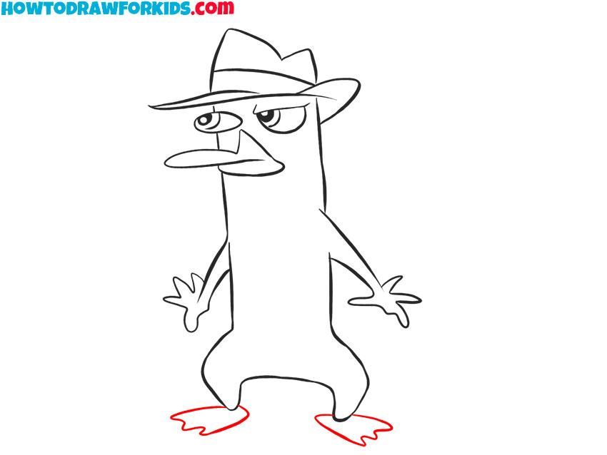 perry the platypus drawing easy