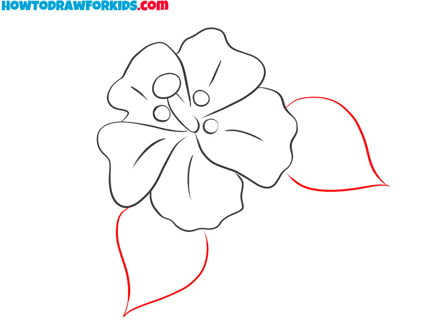 tropical flower easy drawing