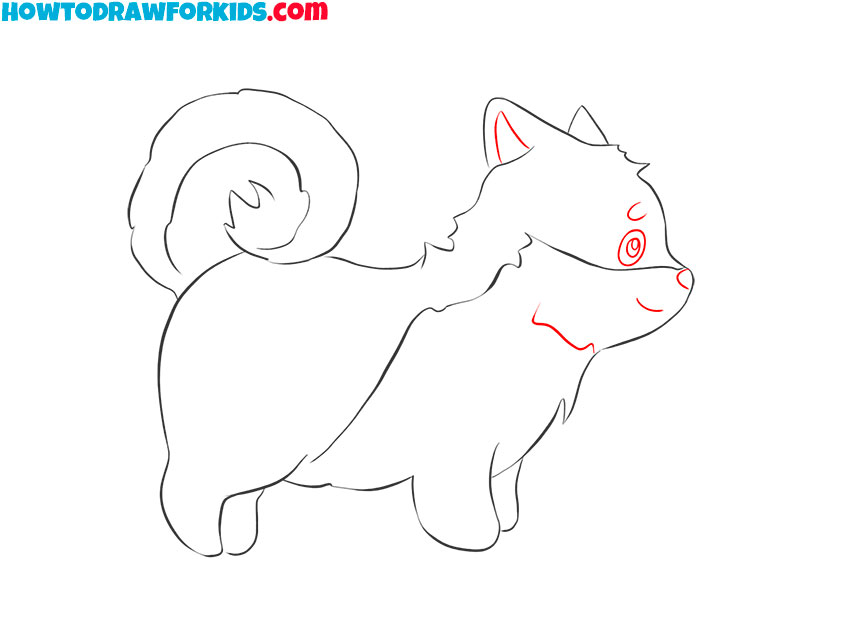 anime dog sketch