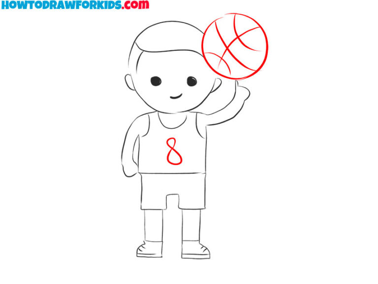 How to Draw a Basketball Player - Easy Drawing Tutorial For Kids