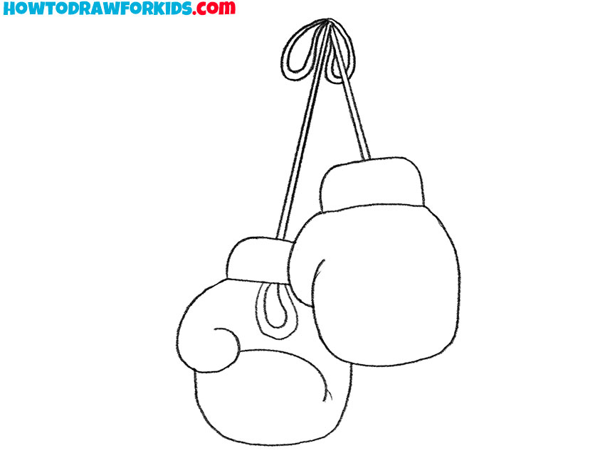 cartoon boxing gloves drawing