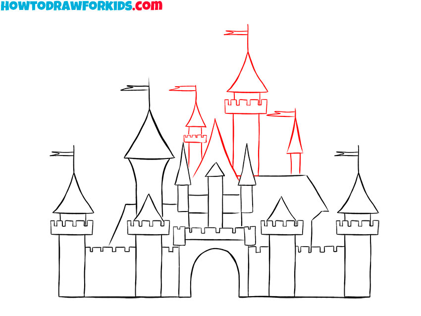 disney castle drawing tutorial
