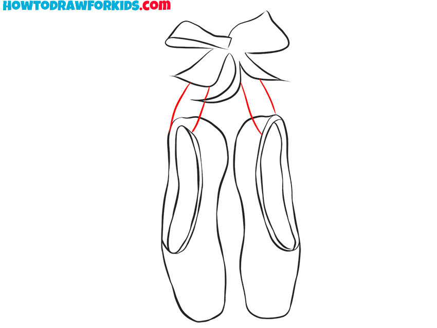 drawing of ballet shoes easy