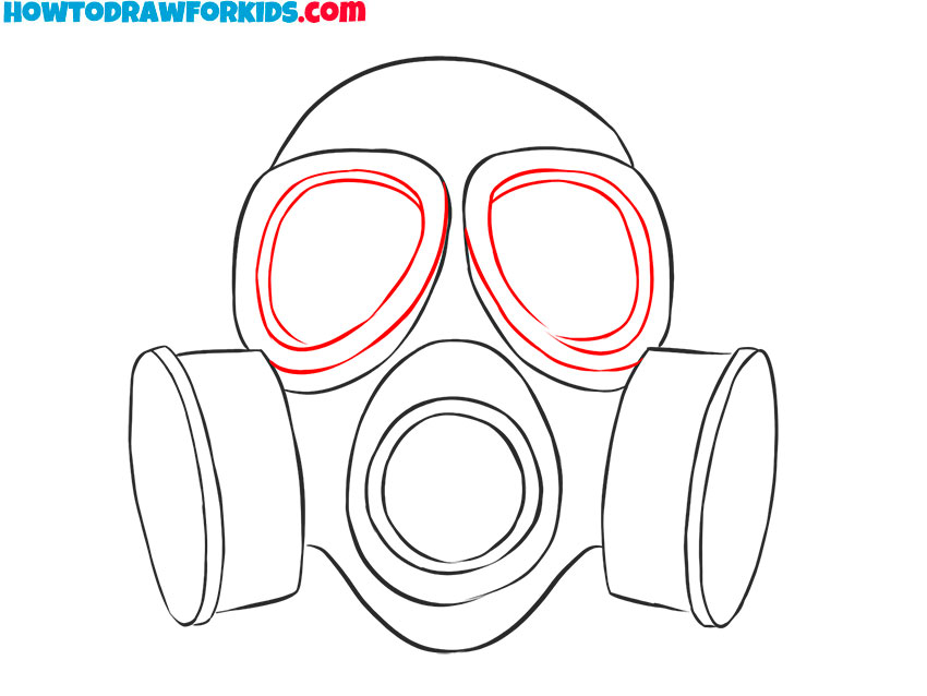 gas mask drawing lesson