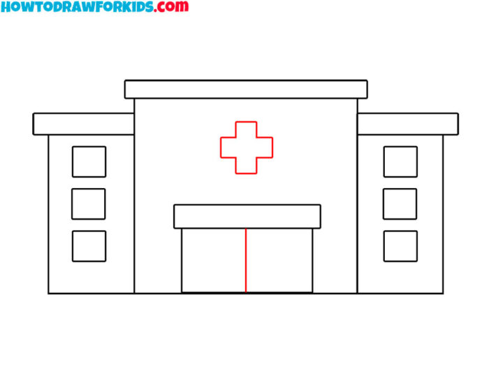 How to Draw a Hospital Easy Drawing Tutorial For Kids