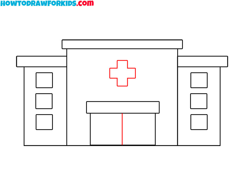 hospital drawing tutorial
