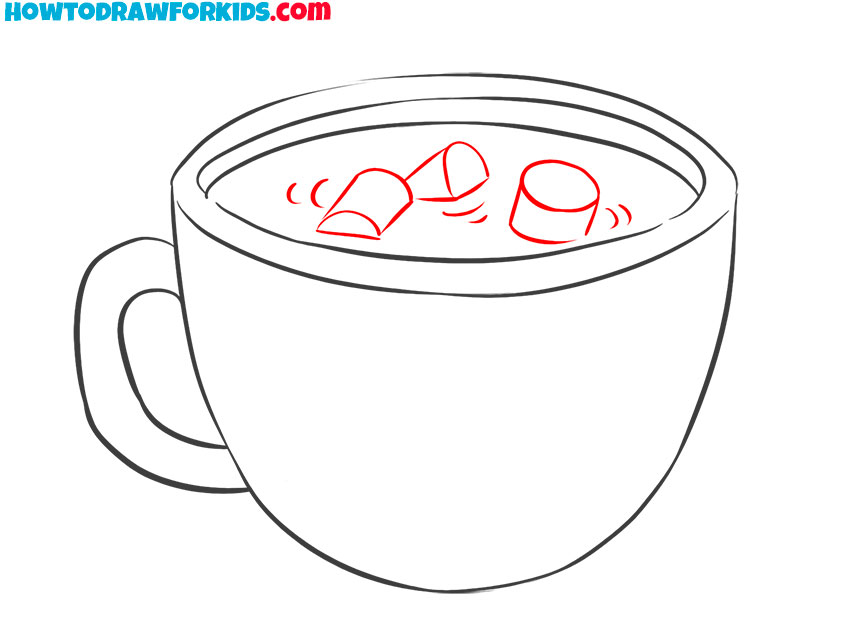hot cocoa drawing for kids