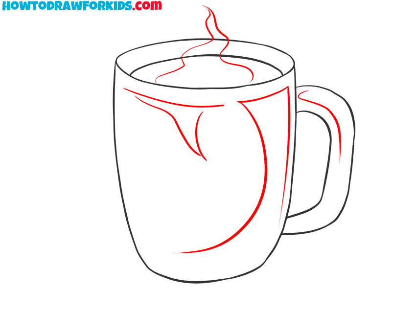 how to draw a 3d coffee mug