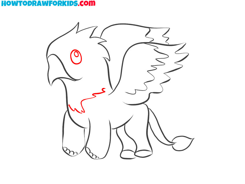 how to draw a baby griffin