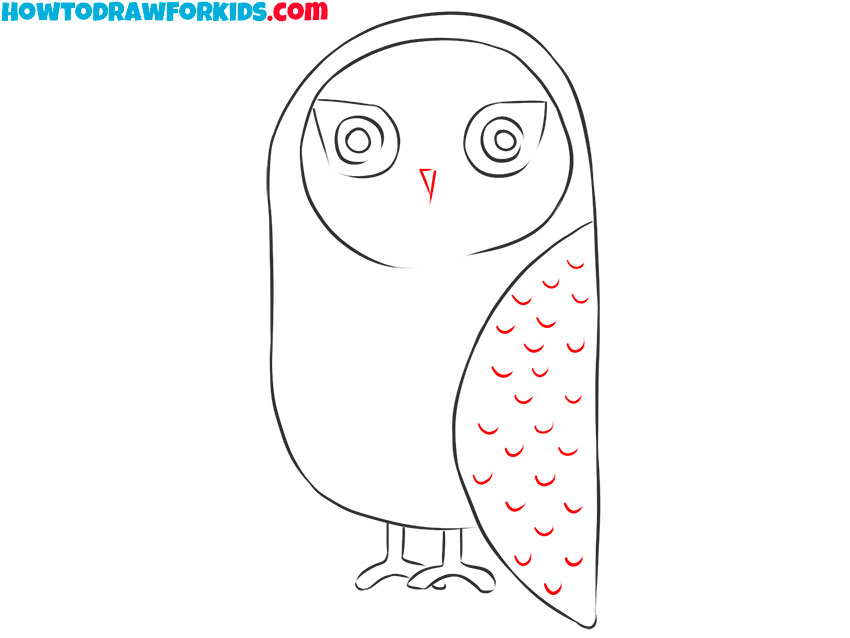 how to draw a baby snowy owl