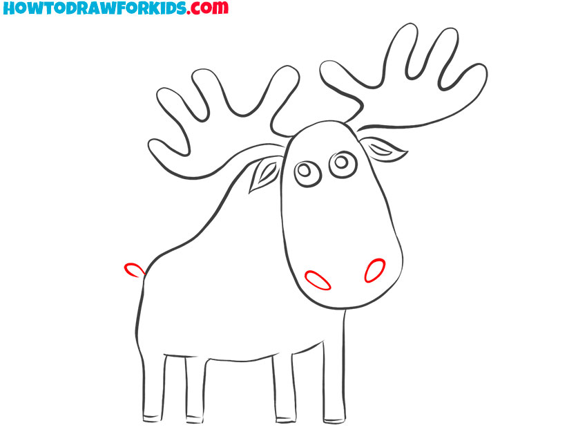 how to draw a cute elk