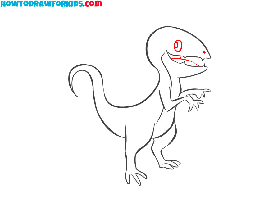 how to draw a raptor realistic