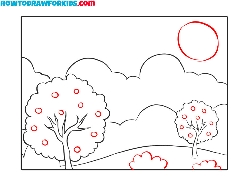 how to draw a realistic scenery