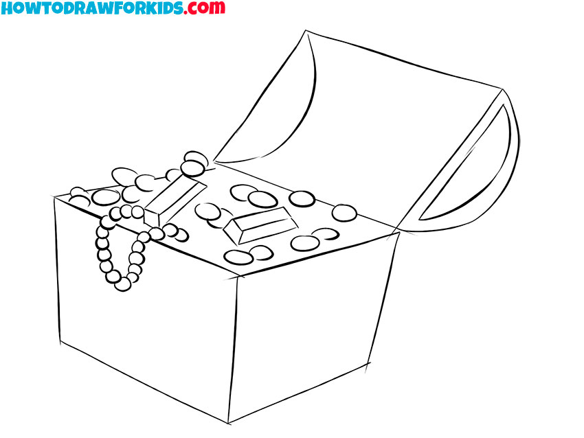 how to draw a realistic treasure chest