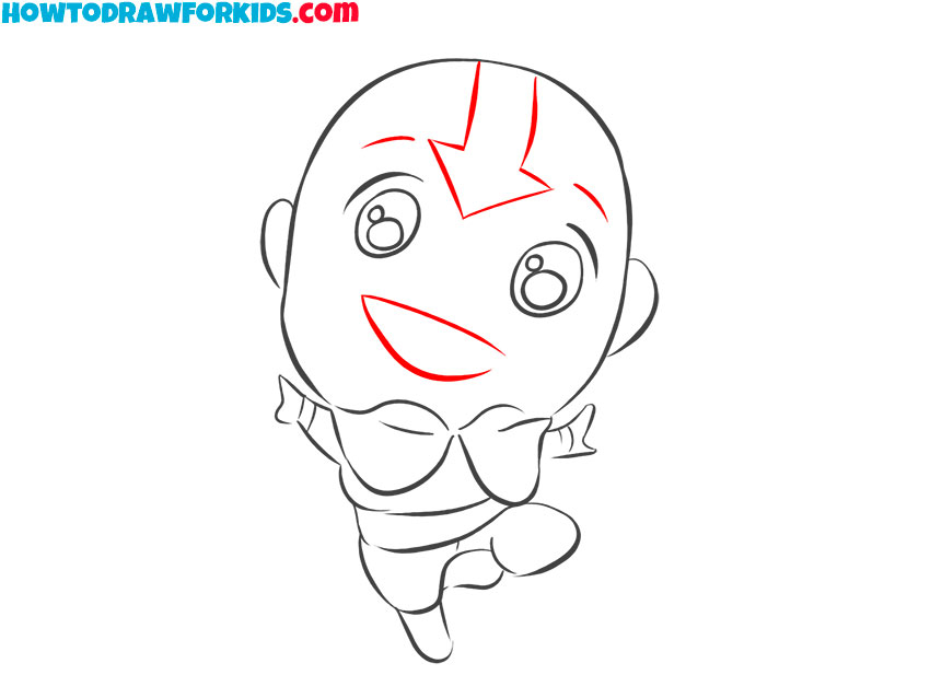 how to draw aang characters easy