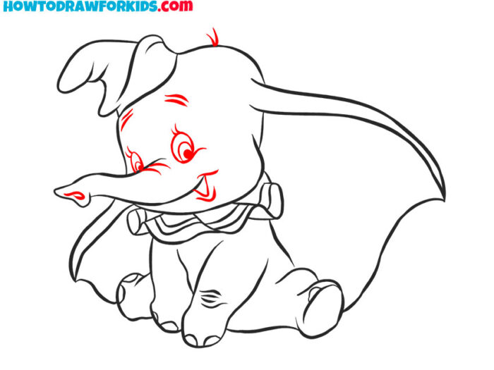 How to Draw Dumbo - Easy Drawing Tutorial For Kids