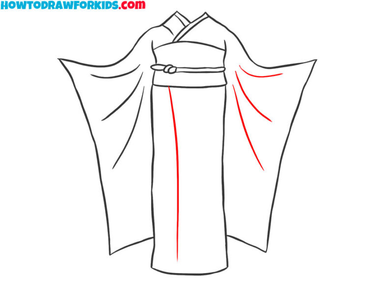 How to Draw a Kimono Easy Drawing Tutorial For Kids