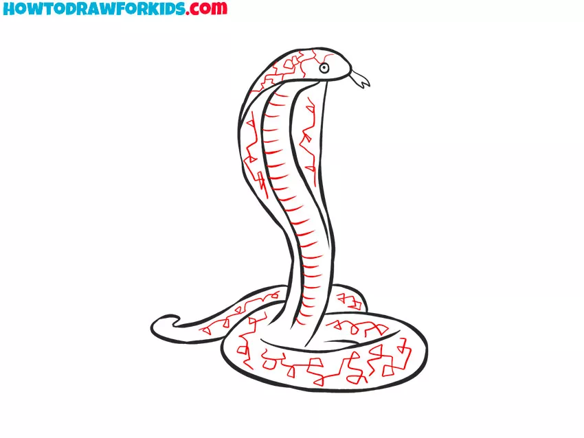 king cobra drawing very easy