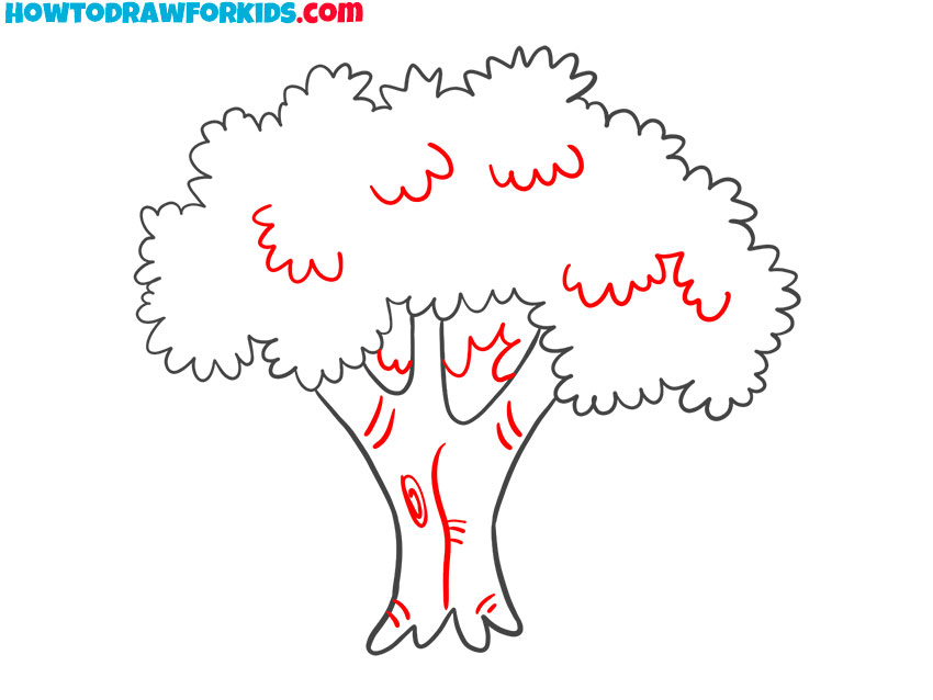 oak tree drawing easy