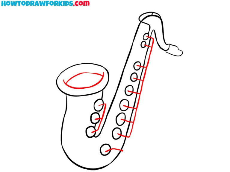 How to Draw a Saxophone Easy Drawing Tutorial For Kids
