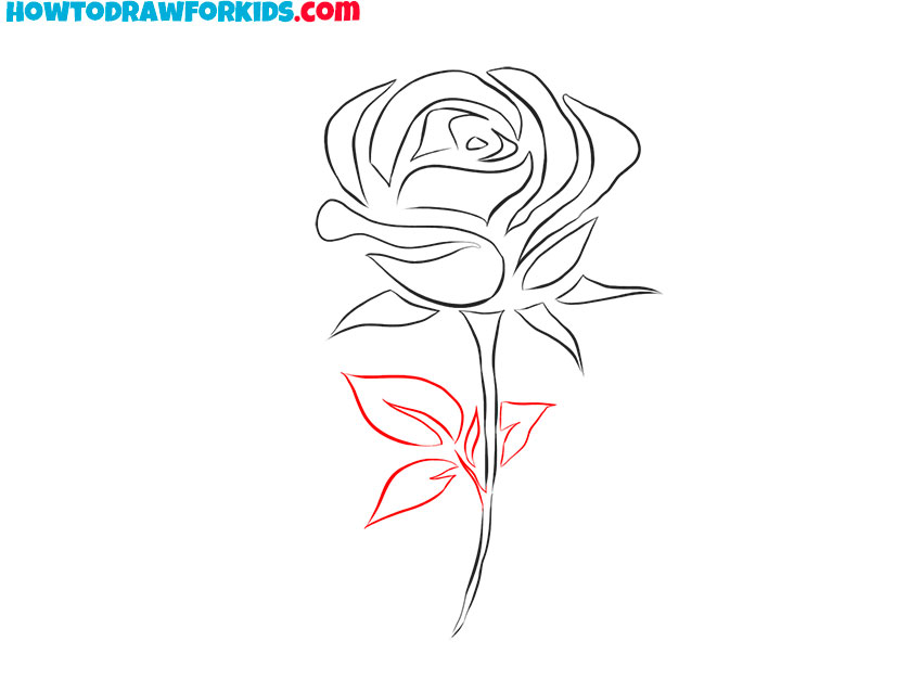 simple easy simple rose drawing