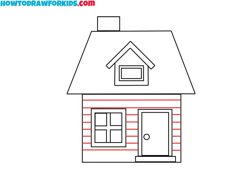 simple house drawing guide