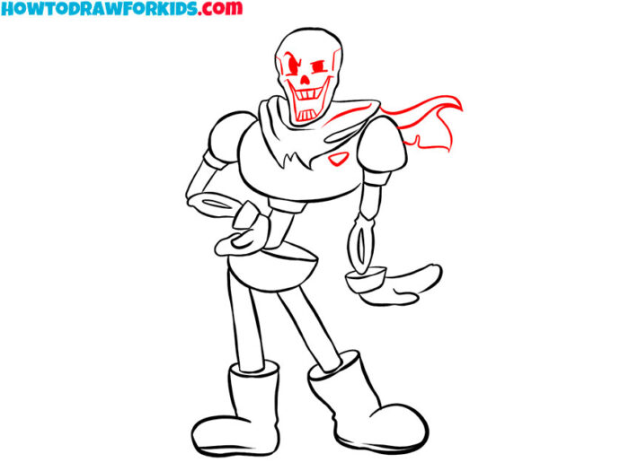 How to Draw Papyrus from Undertale - Easy Drawing Tutorial For Kids