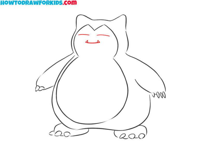 How to Draw Snorlax Easy Drawing Tutorial For Kids