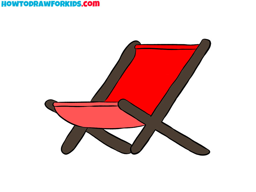 beach chair drawing for kids
