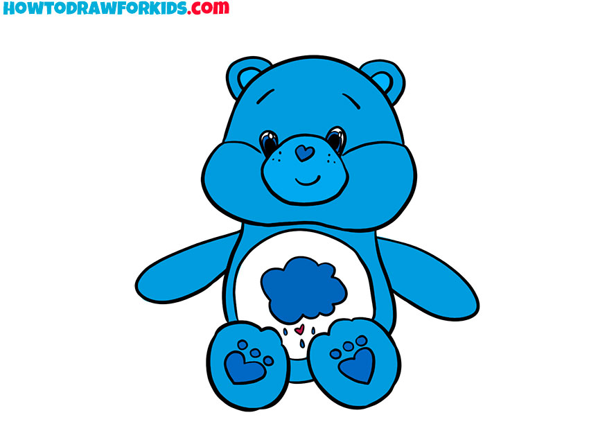 how to draw the blue care bear Concetta Denham