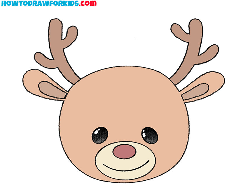How to Draw a Deer Head - Easy Drawing Tutorial For Kids