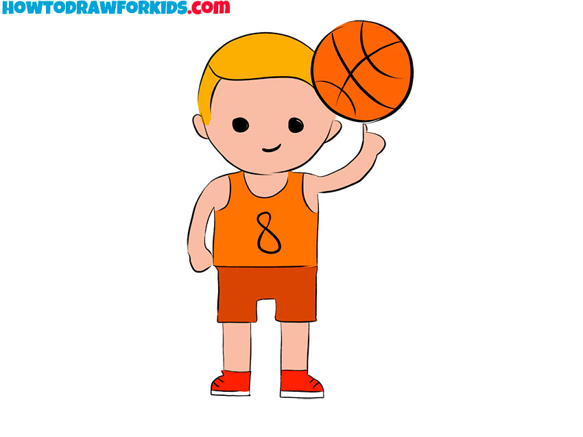 drawing of basketball player